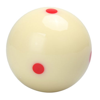 Red Dot Cue Ball, AAA-Grade PRO 6 Dot Billiard Practice Training Measle Que Ball - 2 1/4"