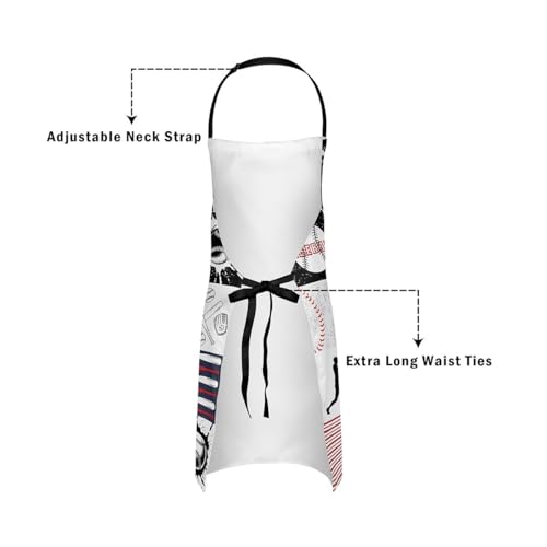 Castle Fairy Boy Soccer Kitchen Apron - color: Baseball Plaid