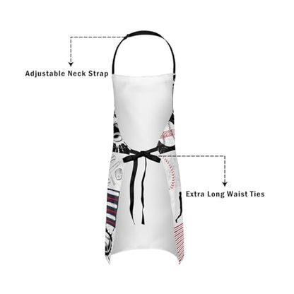 Castle Fairy Boy Soccer Kitchen Apron - color: Baseball Plaid