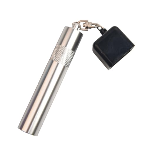 LAKE OF FIRE 3-in-1 Snooker/Pool Cue Tip Shaper with Repair Tool, Cue Tip Storage, and Billiard Chalk Holder - color: Silvery