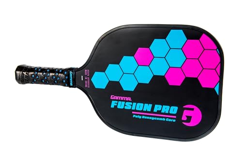 Gamma Pickleball Paddles, Fusion Series, React, Power, Wider Surface Maximizes Hit Potential for All Skill Levels, Indoor/Outdoor Racquet, USAPA Approved Pickleball Paddles - style: Pro Pink