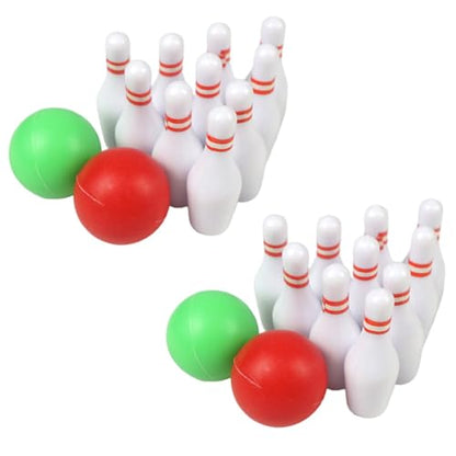 2Sets Miniature Bowling Balls of Realistic Bowling Decor for Dollhouses Design for Micro House and Desktop Decoration
