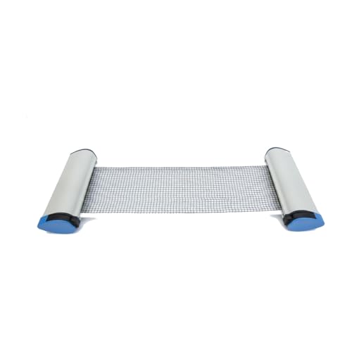 Table Tennis Net and Post Set, Durable Nylon Mesh Replacement Kit with Screw-On Clamps for Standard 9ft Tables