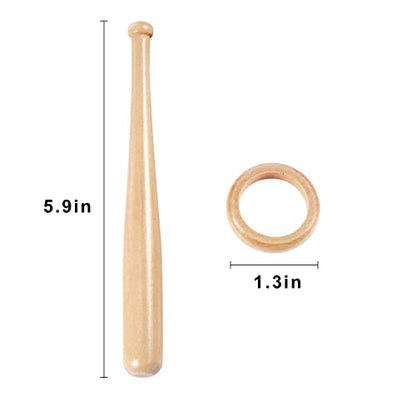 Baseball Stand and Holders, Display Case for Balls, Wooden Bat Display Stand, Centerpieces for Tables - for Kids and Sports Lovers (1)