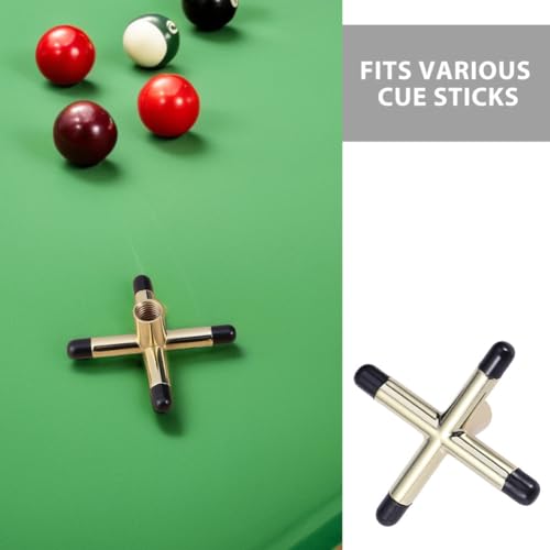 Toddmomy 3pcs Cross Shaped Pool Cue Bridge Head Anti-Slip Billiard Cue Sticks Bridge Head Rest Holder for Snooker Pool Tables Billiard Accessories