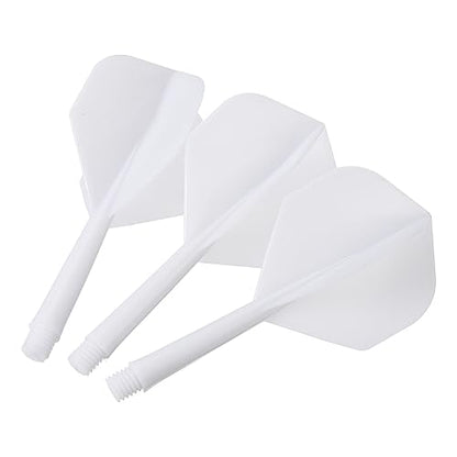 PATIKIL Integrated Dart Shaft & Flights, Pack Lightweight Plastic Dart Flight Set - color: White