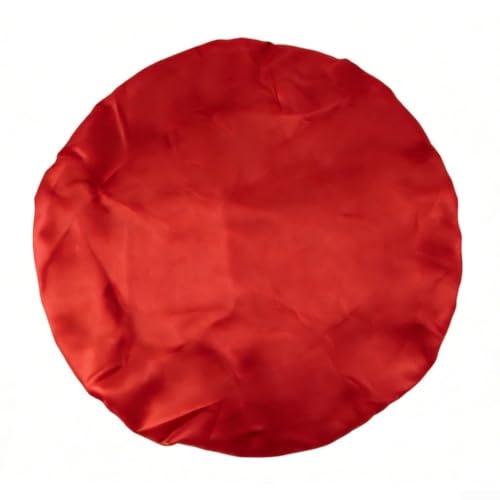 Round Felt Table 36-48 Inch Tables, Elastic Gaming Mat with Cashmere Texture, Waterproof Tablecloth Poker Board Games, Green(Red) - color: Red