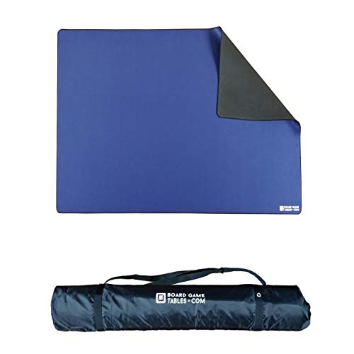 Board Game Playmat [3'x5'/Thick Super Cushioned/Stitched Edge/Water Resistant] with Carrying Case - for Tabletop Board Games, Card Games, RPG Games (Medium, Blue) - color: Blue, size: Medium (3'x5')