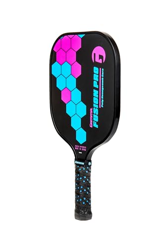 Gamma Pickleball Paddles, Fusion Series, React, Power, Wider Surface Maximizes Hit Potential for All Skill Levels, Indoor/Outdoor Racquet, USAPA Approved Pickleball Paddles - style: Pro Pink