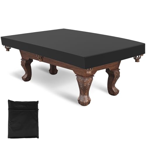 Pool Table Cover Waterproof Billiard Table Cover 7FT /8FT Tearproof Pool Table Protector Heavy-Duty 210D Oxford Cloth Snooker Table Dust Cover Machine Billiard Table Protector for Pool Table