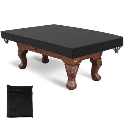 Pool Table Cover Waterproof Billiard Table Cover 7FT /8FT Tearproof Pool Table Protector Heavy-Duty 210D Oxford Cloth Snooker Table Dust Cover Machine Billiard Table Protector for Pool Table