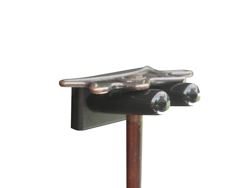 Matching Set of two Billiard Pool Rack Holders and a Billiard Pool Bridge Stick Holder (Made in the USA) (Black) - color: Black