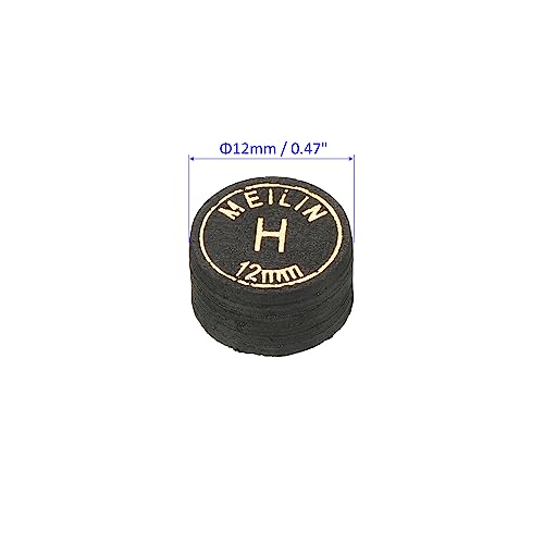 M METERXITY Pool Cue Tips - Laminated Billiard Cue Tips Multiple Layer Faux Leather Apply to Pool Cues/Snooker - size: 12mm, style: Hard