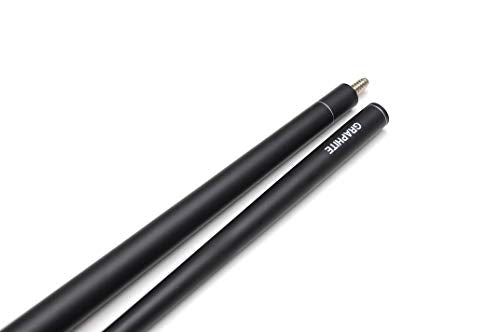58" Two-Piece Graphite Fiberglass Composite Billiard Pool Cue Stick - color: Black - Matte