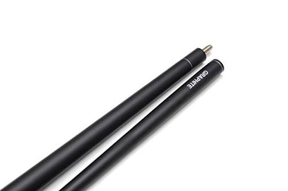 58" Two-Piece Graphite Fiberglass Composite Billiard Pool Cue Stick - color: Black - Matte