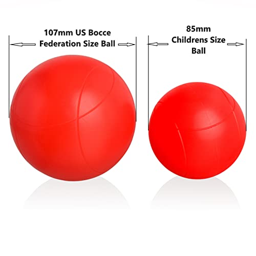Playaboule Glow in The Dark LED Day Night Lighted Bocce Ball Set Choose 107mm or 85mm - style: 85mm V5 Travel / Backyard Size