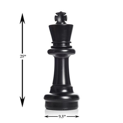 MEGACHESS Giant Chess Set - 25 inch King, with Giant Checkers Set and Giant Plastic Chess Board