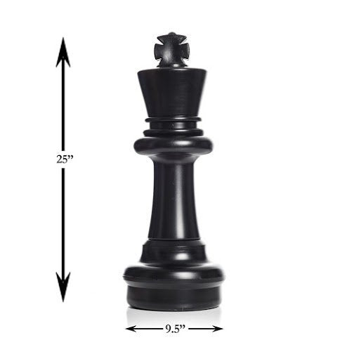 MegaChess Giant Chess Set - 25 inch King with Giant Checkers Set and Giant Quick Fold Chess Mat