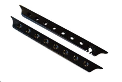 HAN'S DELTA 8 Pool Cue Rack - Billiard Stick Wall Cue Rack, Holds 1 Bridge, (Multiple Colors Available) - color: Black
