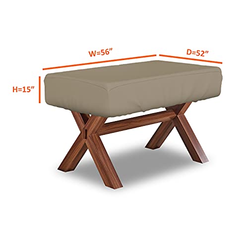 Foosball Table Cover 12 Oz Waterproof - 100% Weather Resistant Outdoor Game Table Cover with Elastic at 4 Sides (56"W x 52"D x 15"H, Beige) - color: Beige, size: 56"W x 52"D x 15"H