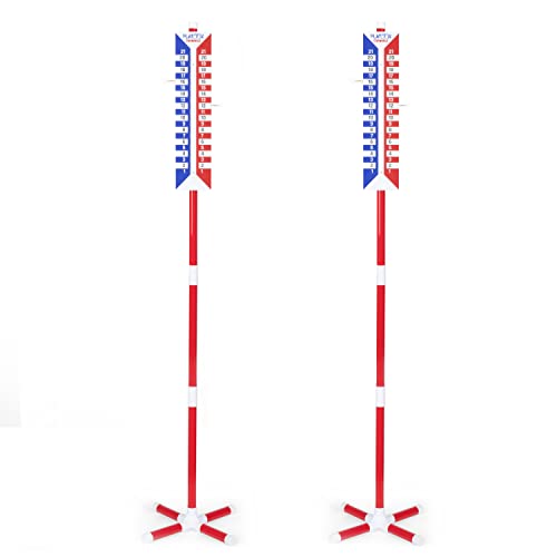 Play Platoon Cornhole Scoreboard Vertical Score Keeper Board & Accessories 4 Magnets, 4 Clothes Pin, PVC Tower Stand & Carry Bag Holder for Professional Corn Hole Bag Tournament - style: Scoreboard and Tower - 2 Pack