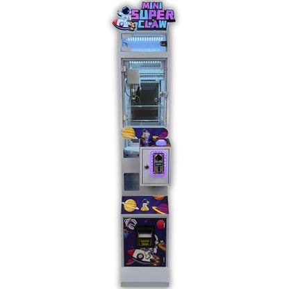 Mini Claw Machine - Coin & Bill Operated Vending Unit - Arcade Style Prize Dispenser for Events,Stores or Game Rooms - Space Theme