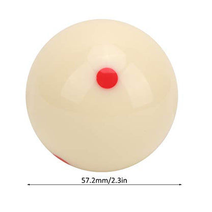 Standard Training Ball Cue Ball, 57.2mm Resin Material Smooth Cover Surface High Hardness Ball with Standard Lines Dots for Billiard Accessory - color: Red Dot