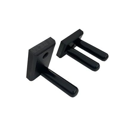 Matching Set of two Billiard Pool Rack Holders and a Billiard Pool Bridge Stick Holder (Made in the USA) (Black) - color: Black