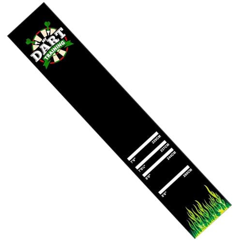 Darts Floor Protector - Professional Setup for Women with Crystal Velvet | Soft Protective with Multiple Throw Distances, Non Slip Rubber Backing, Living Room Bar Accessory 118x13in - size: 7