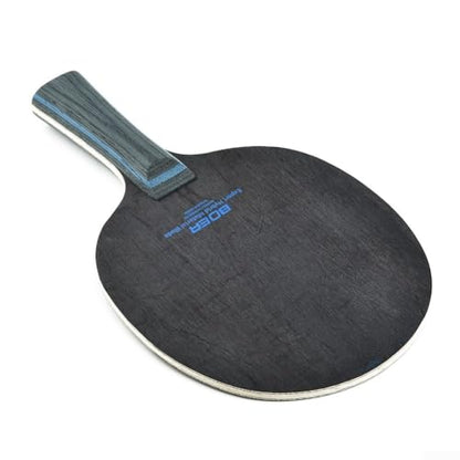 Table Tennis Paddle with 7-Ply Blade, Carbon Fiber & Aryl Group Composite Wood, Long Handle Horizontal Grip Racket for Ping Pong Games and Training - size: Long