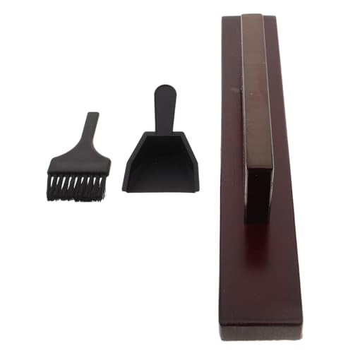 Amosfun Shuffleboard Table Cleaning Kit with Gentle Non-Scratch Bristles and Sturdy Wood Handle for Efficient Sand and Dirt Removal for Portable Maintenance of Table Top Shuffleboard