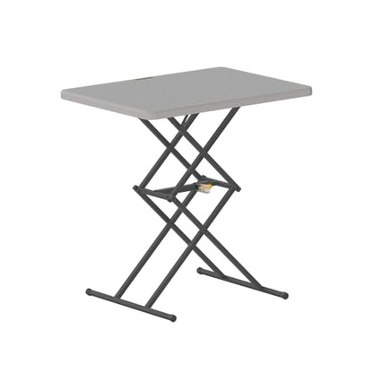 FanttikOutdoor Folding Table 2-Second One-Hand Height Adjustment, 3 Settings, Ultra-Thin 3.2" Fold, No Assembly, TV Tray Laptop Desk 28 inch, 1 Pack, Grey Zeta X1 Pro - color: Grey