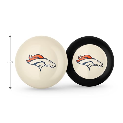 Imperial NFL Logo Cue Ball & 8 Ball Combo Set - color: Denver Broncos, White