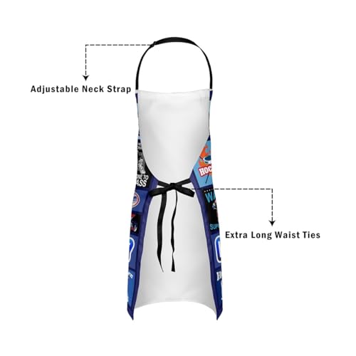 Manfei Ball Sports Kids Kitchen Apron - color: Blue