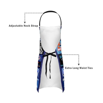 Manfei Ball Sports Kids Kitchen Apron - color: Blue