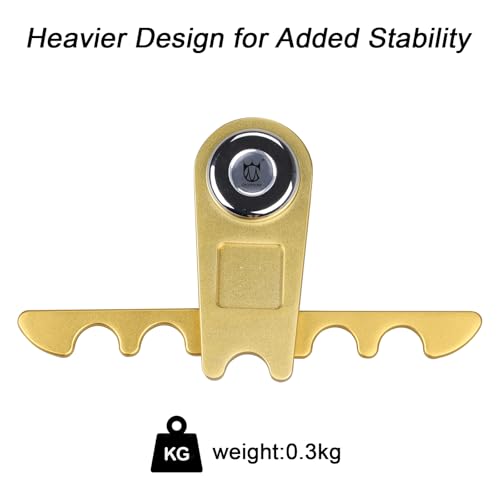 CROWN ME Portable Weighted Pool Cue Holder, Aluminum Billiard Chalk Holder, Golden Cue Rest Cue Stick Holder for Five Cue Sticks - color: Golden