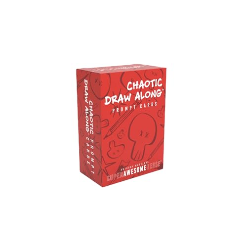 CHAOTIC DRAW ALONG 110 Drawing Prompt Cards, Creative Sketch Game with 105 Unique Prompts and 5 Blank Cards for Artists, Families, Classrooms and Party Games