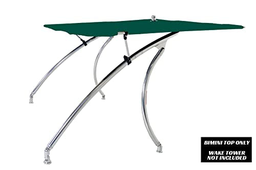 Big Air Super Shadow Wakeboard Tower Bimini Top - 76" x 76" - Mounts Over Existing Wake Tower - color: Forest Green