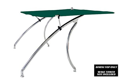 Big Air Super Shadow Wakeboard Tower Bimini Top - 76" x 76" - Mounts Over Existing Wake Tower - color: Forest Green