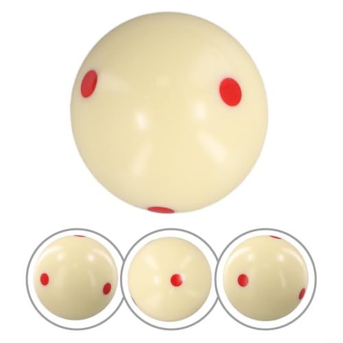 Pool Billiard Training Cue Ball 57.2mm 2.25in Red 6 Dot Measles Spot for Practice and Skill Improvement with Smooth Resin Material and Bright Gloss Roundness Standard