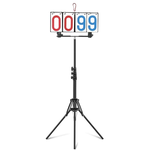 Purple River Portable Hanging Scoreboard with Stand, Volleyball Basketball Tennis Table Tennis Scoreboards, Ideal for Multiple Sports/Games Score Scenarios