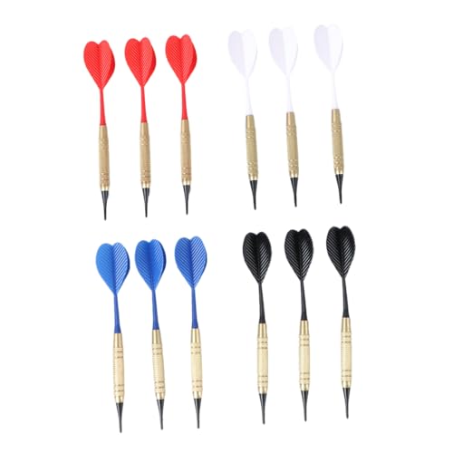 Mikikit 12pcs Electronic Dart Tips Set Random Accessories for Boys and Girls and Adults and Easy to Use for Indoor and