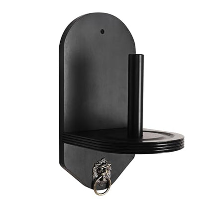 GSE Games & Sports Expert Billiard Wall Mounted Wood Cone Chalk Holder, Pool Table Cone Chalk Holder, Billiards Accessories (3 Colors Available) - color: Black