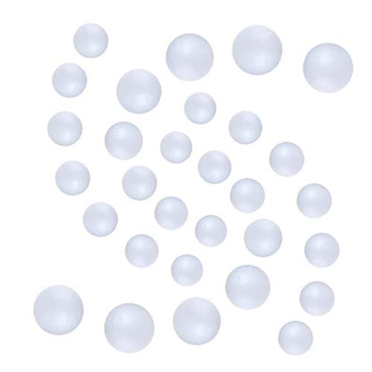 121 PCS 7 Sizes White Foam Balls Polystyrene Craft Balls for Art and Craft, Household, School Projects and Christmas Easter Painting Activity .8’’, 1’’, 1.2’’, 1.6’’, 2’’ Inches - color: 0.8-2.8 Inch