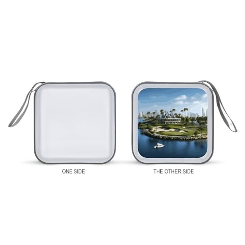 Golf Yacht Club DVD Case Large Storage Disc Wallet Bag Portable CD Case Holder 40 Capacity Hard Plastic Disc Cases Storage Binder DVD Case Wallet for Car Home Office Travel