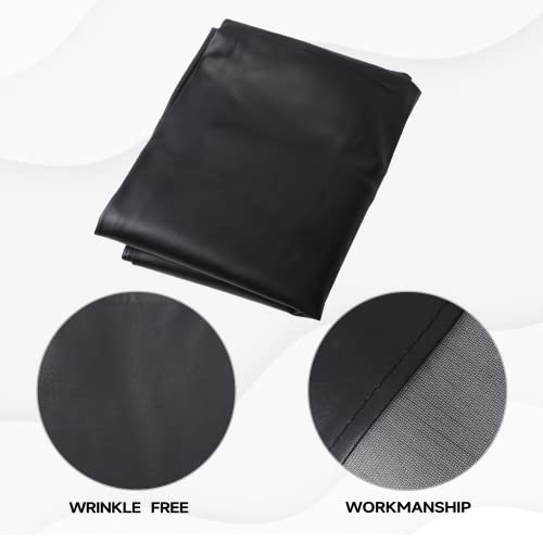 GSE Games & Sports Expert 12' Black Heavy-Duty Leatherette Shuffleboard Table Cover for Shuffleboard Table Accessories - color: Black-12ft