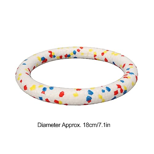F&Yard Dog Flying Ring Toy, Floating Interactive Pet Flying Disc Ring in ETPU, Elastic Washable Play Toy for Dogs