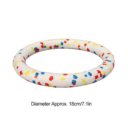 F&Yard Dog Flying Ring Toy, Floating Interactive Pet Flying Disc Ring in ETPU, Elastic Washable Play Toy for Dogs