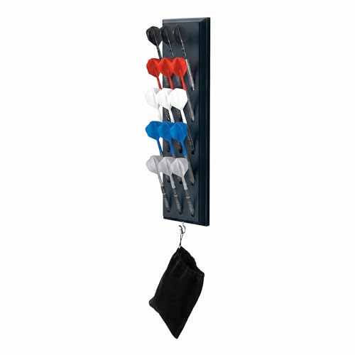 Viper Wall Mounted Dart Holder/Caddy Display, Holds 12 Steel and Soft Tip Darts - color: Black
