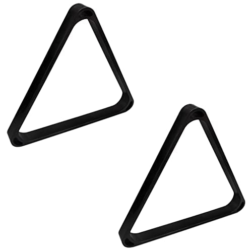 OKKO Billiard Pool Table Heavy-Duty Deluxe Plastic 8 Ball Triangle Rack for 2 1/4" Pool Balls, 2-Pack